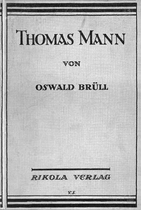 Frühes Werk über Th. Mann