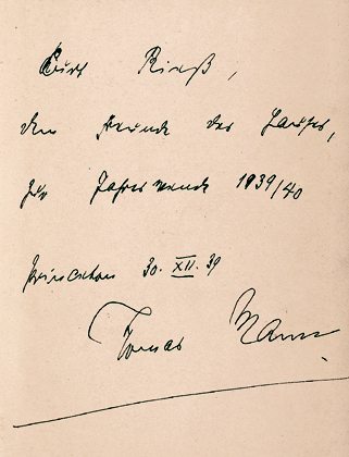 Widmung an Curt Riess