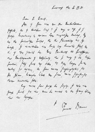 Brief an Maximilian Brantl